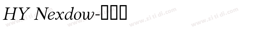 HY Nexdow字体转换
